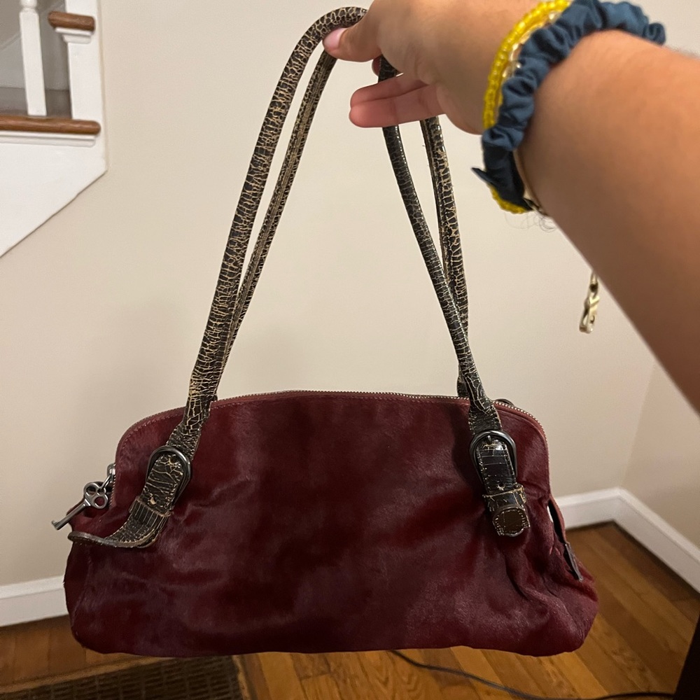 Miu Miu pony fur barrel bag